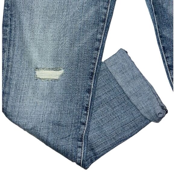 Current/Elliott X Hatch Distressed Cropped Denim Maternity Jeans - Picture 5 of 6